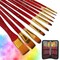 10Pcs Artist Nylon Paint Brushes Set for Oil Watercolor